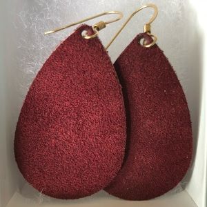 Nickel and Suede leather earrings